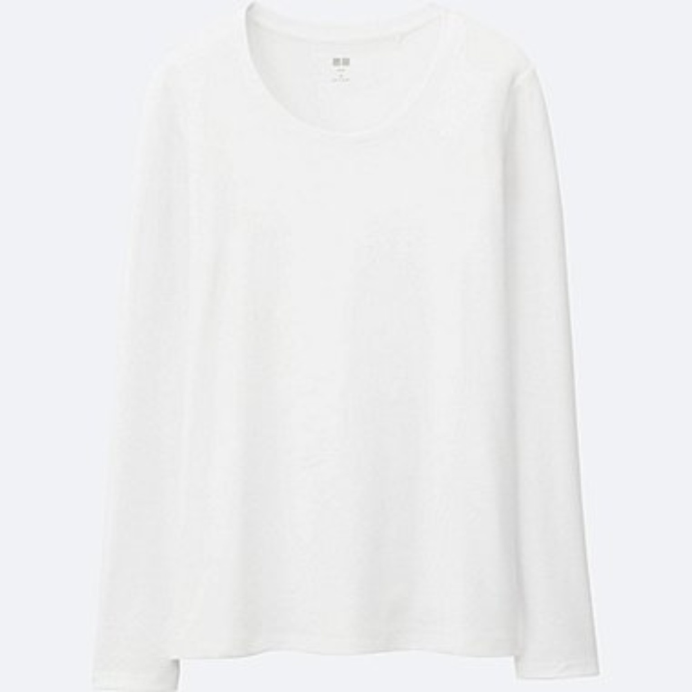 UNIQLO Suprima Cotton Crew Neck Long Sleeve T